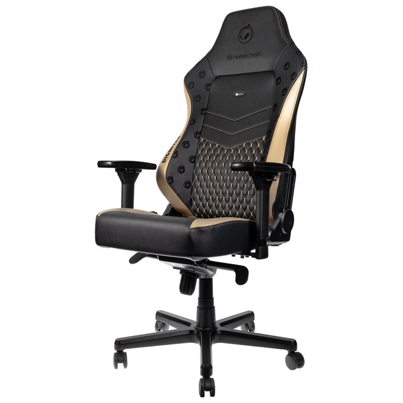 noblechairs HERO Gaming Chair - Dignitas Edition, keinonahkaverhoiltu pelituoli, musta/kulta