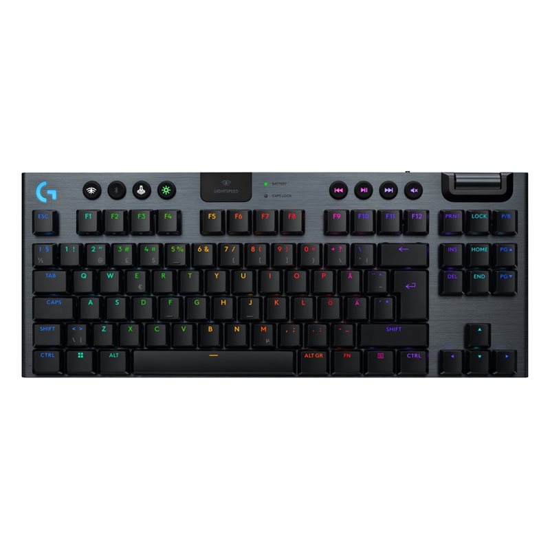 Logitech G915 X LIGHTSPEED TKL, langaton mekaaninen pelinäppäimistö, Tactile, musta/harmaa