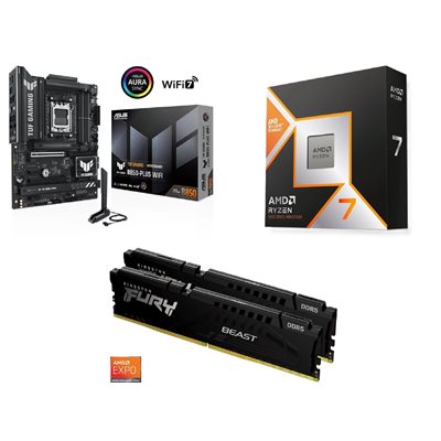 Asus TUF GAMING B850-PLUS WIFI + Ryzen 7 9800X3D + 32GB DDR5 6000MHz -tuotepaketti