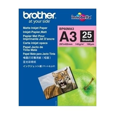 Brother A3 Matta mustesuihkulaitteiden paperi (25 arkkia)