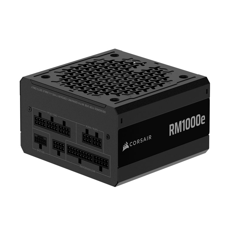 Corsair (Outlet) 1000W RM1000e (2025), ATX 3.1 virtalähde, PCIe 5.1, 80 Plus Gold, musta