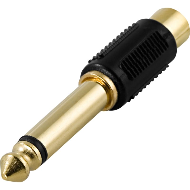 Deltaco RCA naaras -> 6,3mm uros -monoadapteri
