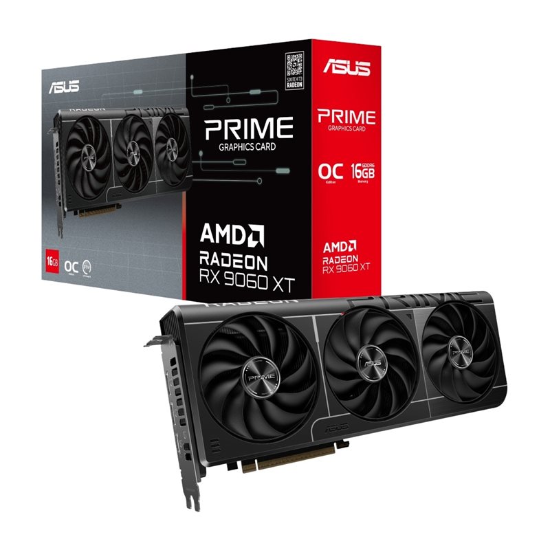 Asus Radeon RX 9060 XT Prime - OC Edition -näytönohjain, 16GB GDDR6