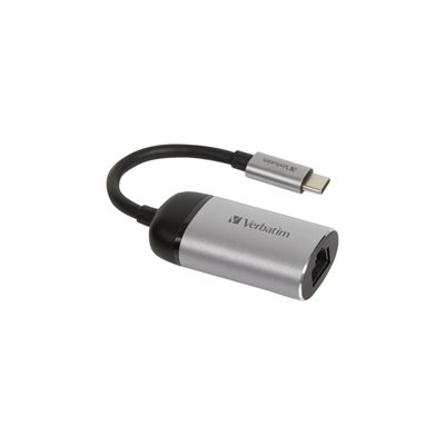 Verbatim Gigabit Ethernet -verkkoadapteri, 3.2 Gen1 USB-A, 10cm, harmaa
