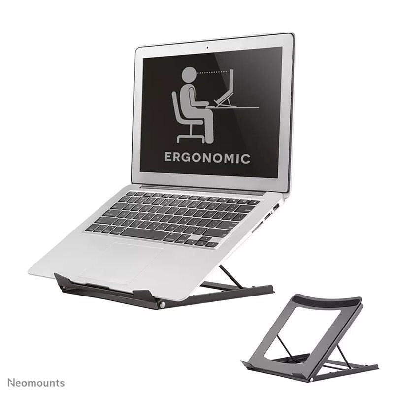 Neomounts by Newstar 10-16" Foldable Laptop Stand, kokoontaittuva kannettavan tietokoneen teline, musta