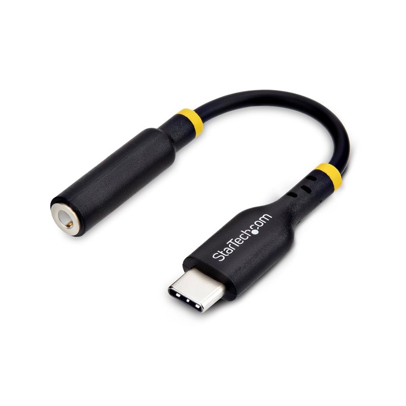 Akasa USB-C -> 3,5mm -audioadapteri, 12cm, musta