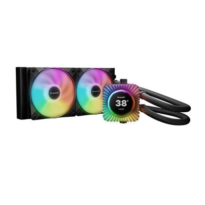 be quiet! Light Loop IO LCD 240mm, AIO-nestejäähdytysratkaisu prosessorille, musta