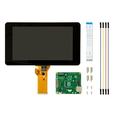 Raspberry Pi 7" LCD-kosketusnäyttö Raspberry Pi:lle, 800 x 480, musta