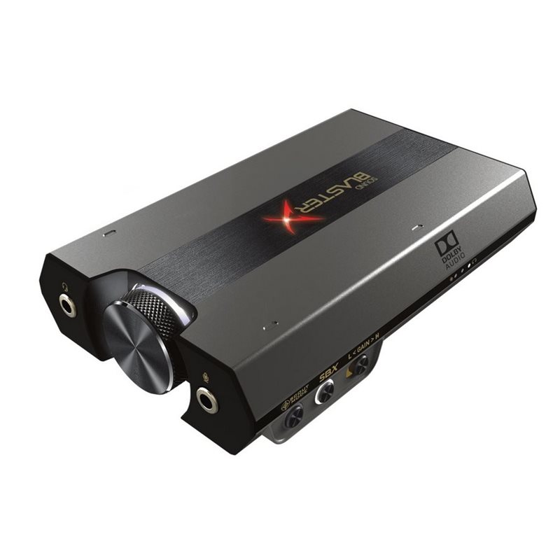 Creative Sound BlasterX G6, 7.1-kanavainen HD DAC + ulkoinen USB-äänikortti, musta