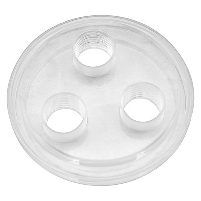 Singularity Computers Protium Triple Port Cap - Polished Acrylic, nestesäiliön kansi, läpinäkyvä