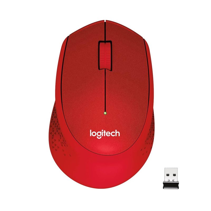 Logitech M330 Silent Plus, 2.4GHz langaton hiiri, punainen (Poistotuote! Norm. 41,90€)