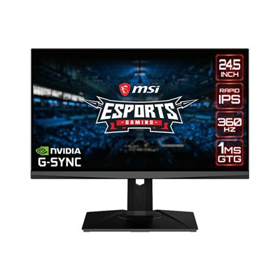 MSI 24,5" Oculux NXG253R, 360Hz Full HD -pelimonitori, musta