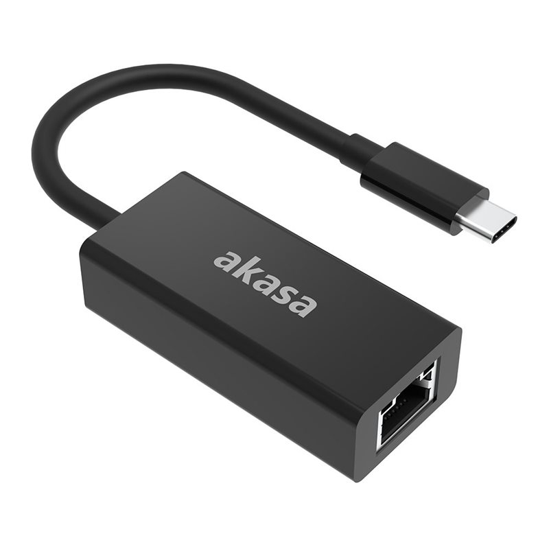 Akasa 2.5 Gigabit Ethernet -verkkoadapteri, USB-C, musta - Kuva 2