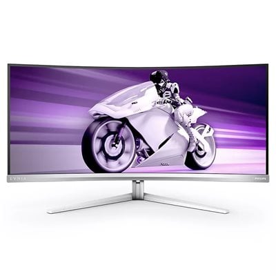 Philips 34" Evnia 34M2C8600, kaareva 175Hz WQHD-pelimonitori, valkoinen