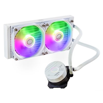 Cooler Master MasterLiquid 240L Core ARGB White, 240mm AIO prosessorille, valkoinen