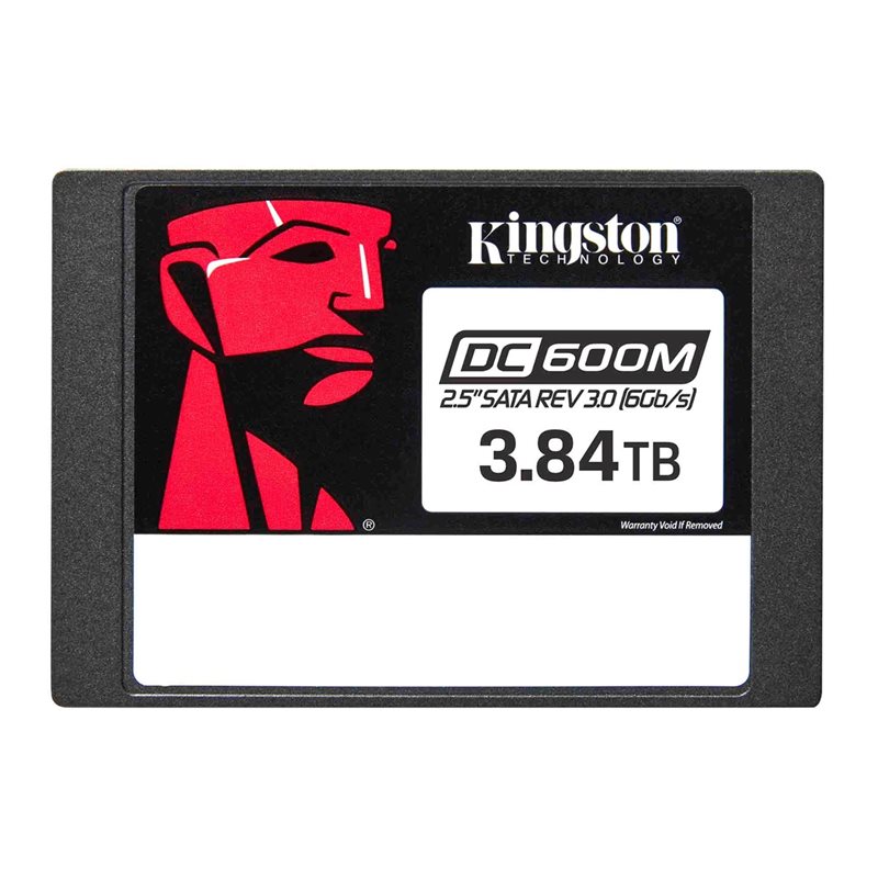 Kingston 3.84TB DC600M (Mixed-Use) 2.5" SATA Enterprise SSD, SATA III, 560/530 MB/s