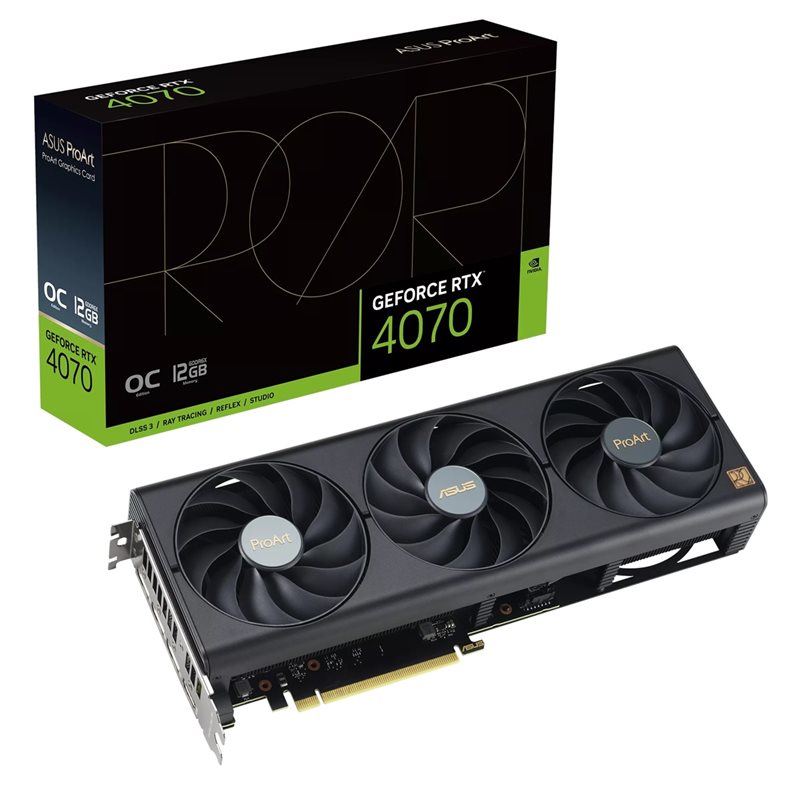Asus GeForce RTX 4070 ProArt - OC Edition -näytönohjain, 12GB GDDR6X