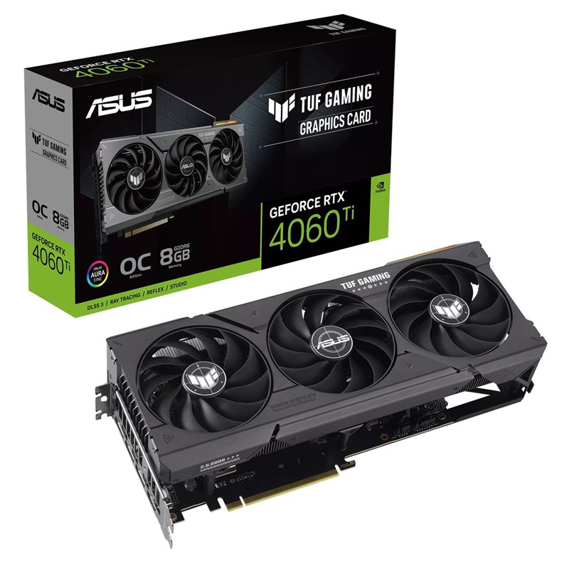 Asus (Outlet) GeForce RTX 4060 Ti TUF Gaming - OC Edition -näytönohjain, 8GB GDDR6