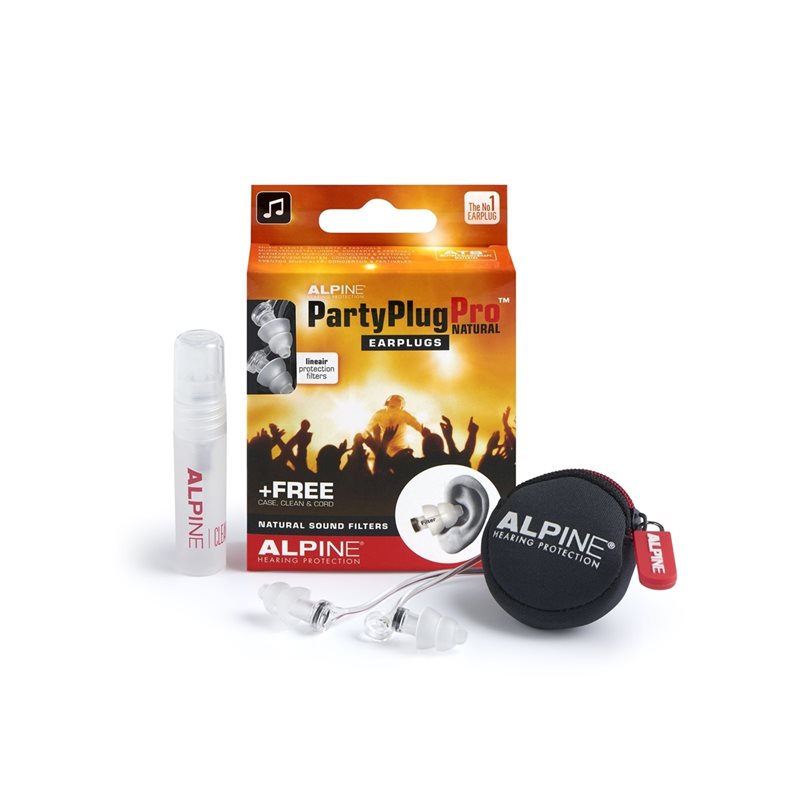 Alpine PartyPlug Pro Natural -korvatulpat, läpinäkyvä