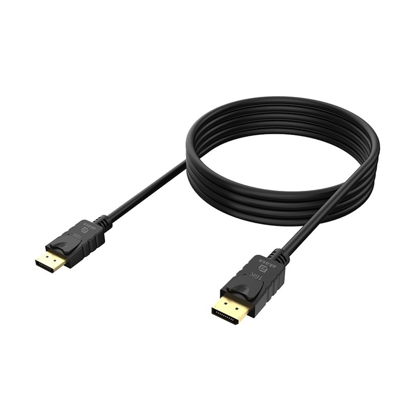 Akasa DisplayPort 2.1 -näyttökaapeli, 2m, musta