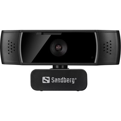 Sandberg USB Webcam Autofocus DualMic, Full HD -verkkokamera, musta