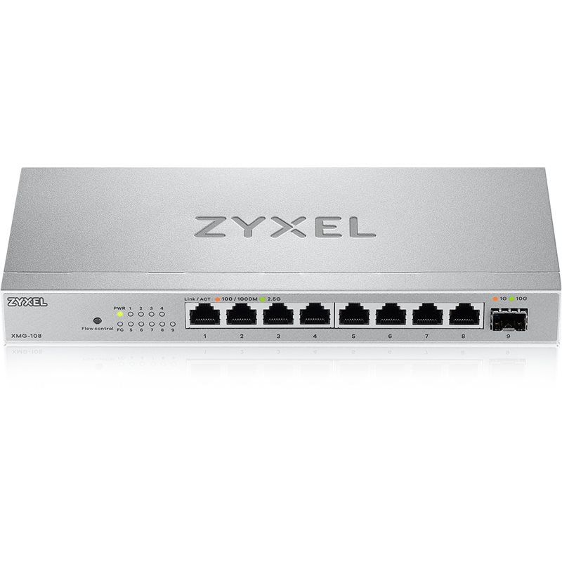 ZyXEL (Outlet) XMG-108 8 Port 10/2,5G MultiGig kytkin ei hallittava