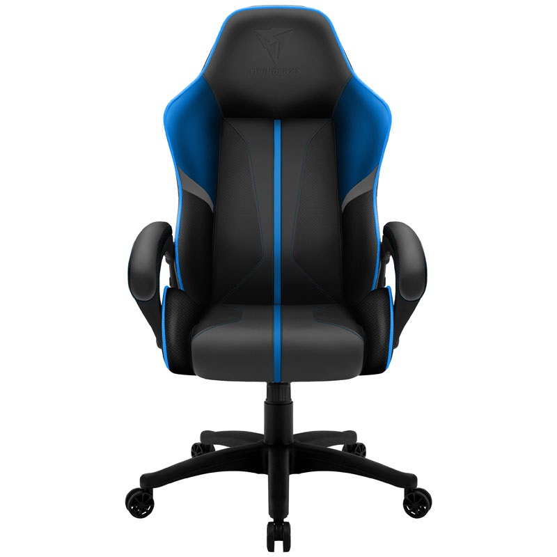 ThunderX3 BC1 BOSS, keinonahkaverhoiltu pelituoli, harmaa/sininen - Kuva 2
