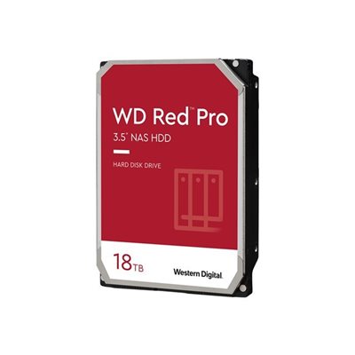 Western Digital 18TB WD Red Pro, sisäinen 3.5" kiintolevy, SATA III, 7200 rpm, 512MB