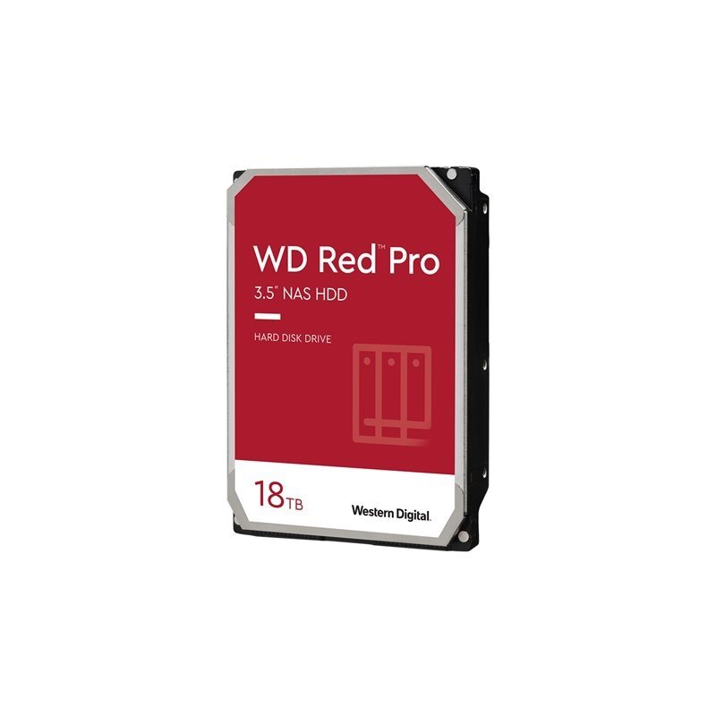 Western Digital 18TB WD Red Pro, sisäinen 3.5" kiintolevy, SATA III, 7200 rpm, 512MB