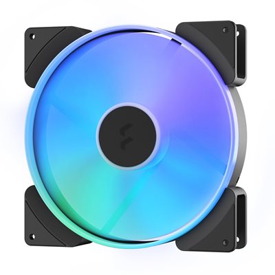 Fractal Design Prisma AL-18 ARGB PWM -laitetuuletin, 180x180x38mm, 2-pack, musta