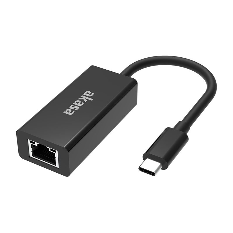 Akasa USB Type-C -> 2.5G Ethernet verkkoadapteri, musta