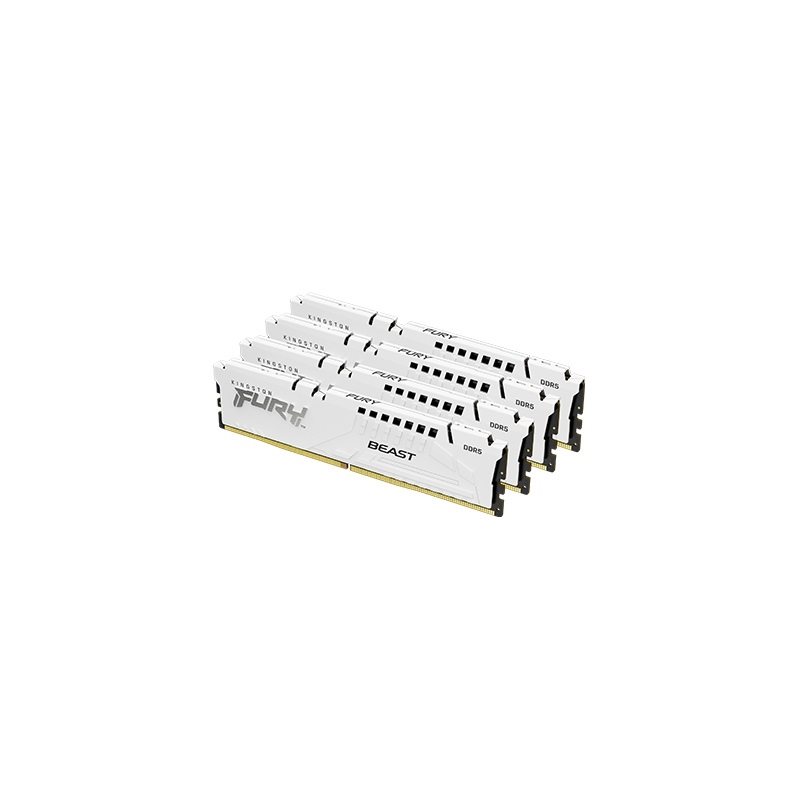 Kingston 128GB (4 x 32GB) FURY Beast White, DDR5 5600MHz, CL40, 1.25V, valkoinen