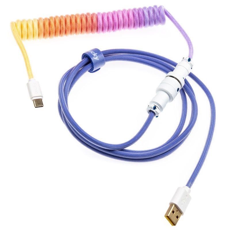 Ducky Premicord Afterglow -kierrekaapeli, USB Type-C -> Type-A, 1,8m