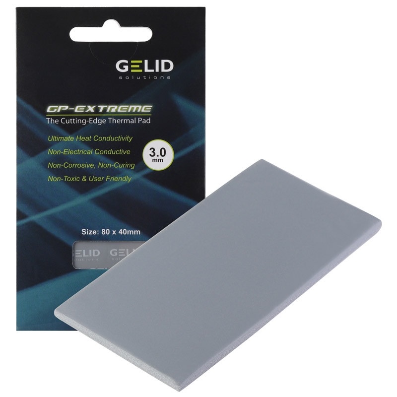 GELID Solutions GP-Extreme -lämpötyyny, 80 x 40 x 3,0 mm, harmaa