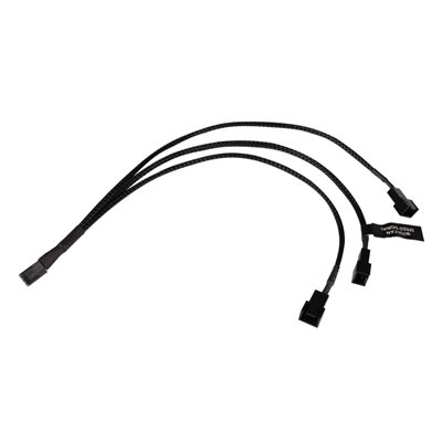 Alphacool Y-splitter 3-pin -> 3 x 3-pin, 30cm, musta