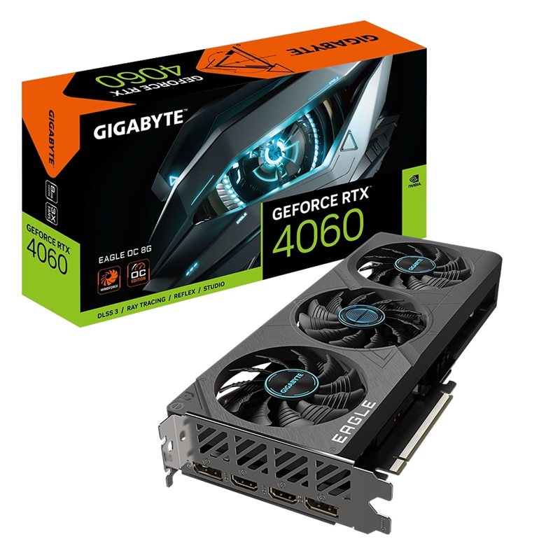 Gigabyte (Outlet) GeForce RTX 4060 EAGLE OC -näytönohjain, 8GB GDDR6
