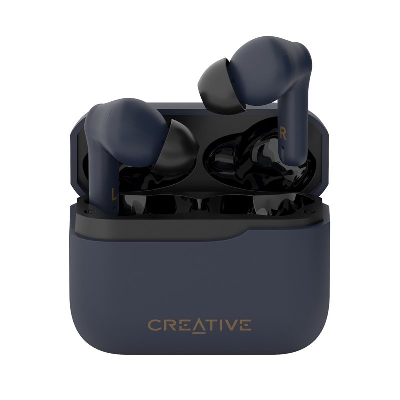 Creative Zen Air Plus, aidosti langattomat nappikuulokkeet, Bluetooth 5.3 LE, ANC, IPX4, sininen