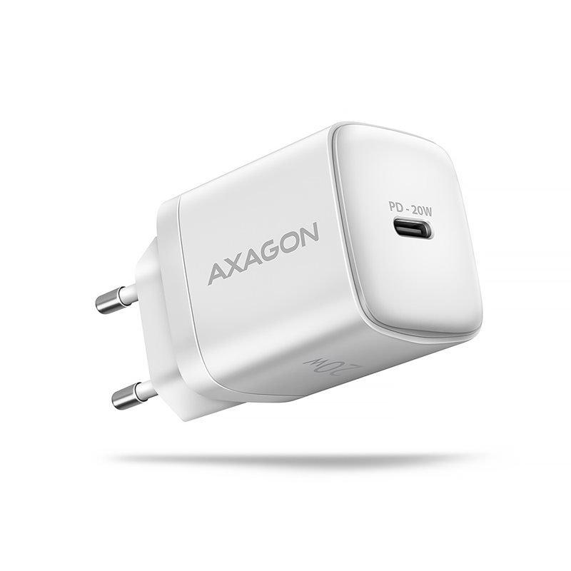 AXAGON 20W verkkovirtalaturi, USB-C PD3.0, valkoinen