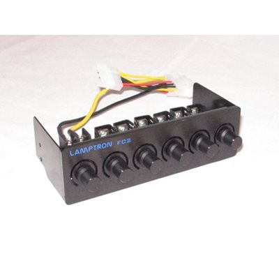 Lamptron Fan Controller FC2, tuuletinsäädinpaneeli 5.25" paikkaan, musta