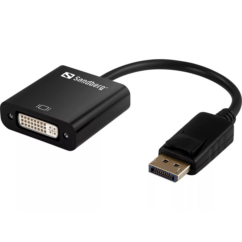 Sandberg DisplayPort -> DVI -adapteri, musta