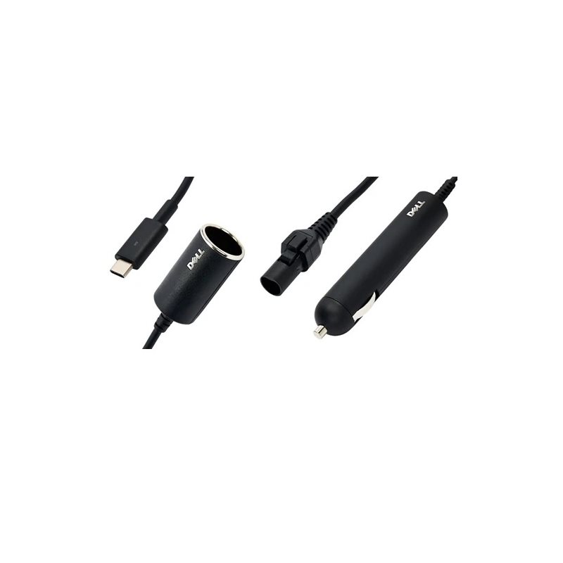 Dell 65W USB-C virta-adapteri autoon/lentokoneeseen, musta