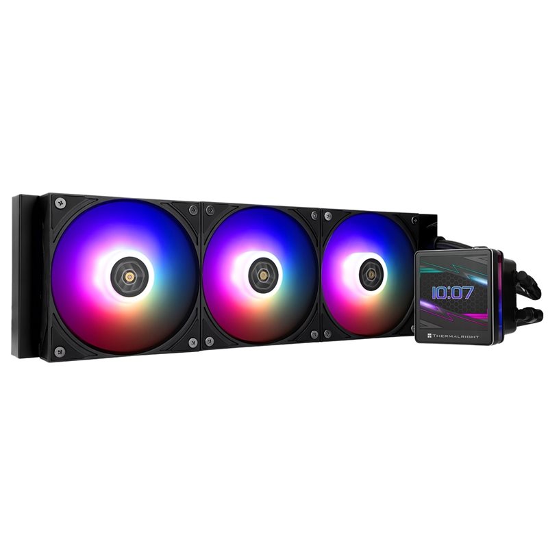 Thermalright Grand Vision 360 ARGB BLACK, 360mm AIO-nestejäähdytysratkaisu prosessorille, musta