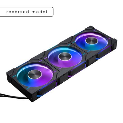 Phanteks (Outlet) D30-120 Reversed Fan - Triple Pack, 120mm PWM-laitetuuletinsarja, musta