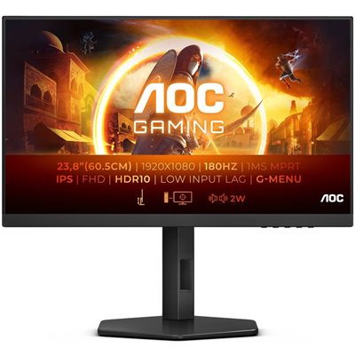 AOC (Outlet) 23,8" 24G4X, 180Hz Full HD -pelimonitori, musta