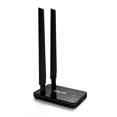 Asus USB-AC58, Dual-band AC1300 Wi-Fi 5 -sovitin, 802.11ac, USB-A, musta