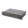 Digitus 8-porttinen Gigabit Ethernet -kytkin, 10", hallitsematon, musta