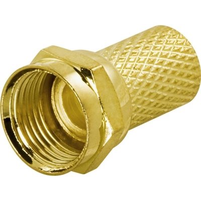 Deltaco RG6 - Type-F-liitinadapteri, uros, 6,2mm