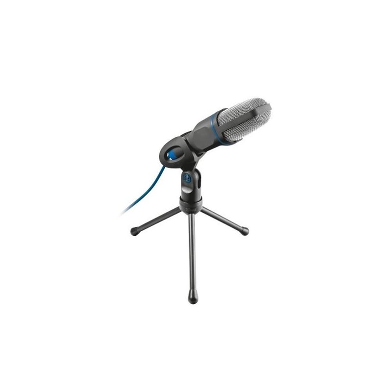 TRUST MICO -pöytämikrofoni, 3.5mm/USB, musta/sininen