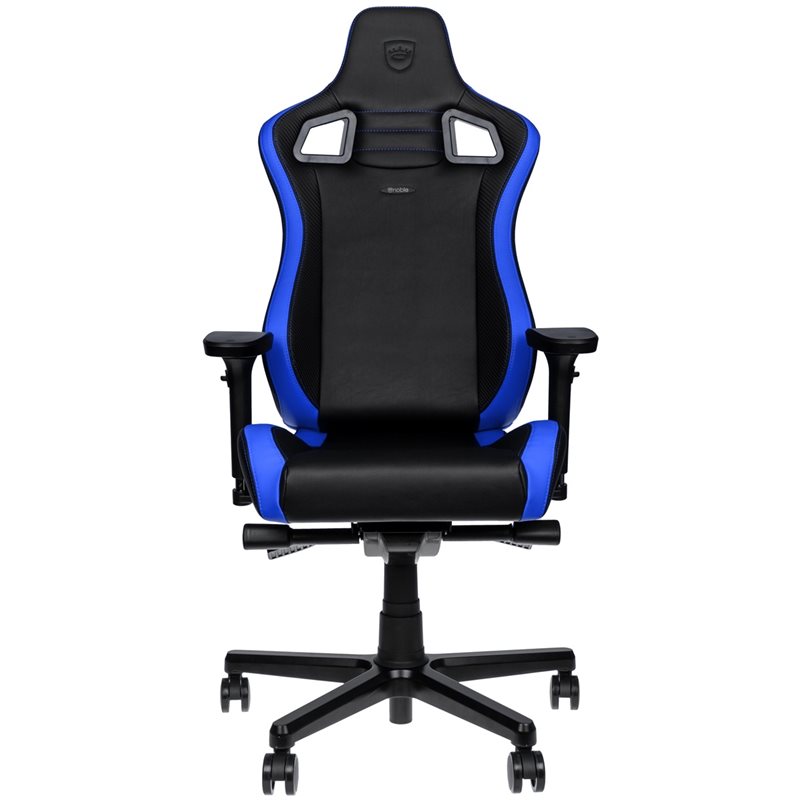 noblechairs EPIC Compact Gaming Chair, keinonahkaverhoiltu pelituoli, musta/harmaa/sininen