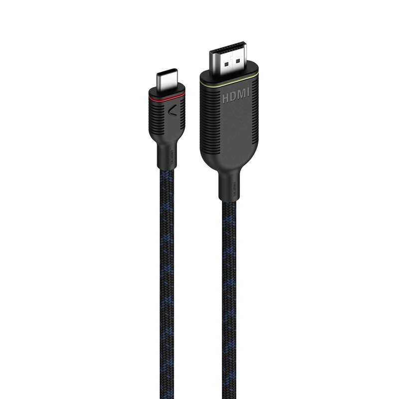 Unisynk USB-C - 2.0 HDMI -näyttökaapeli, 3m, musta